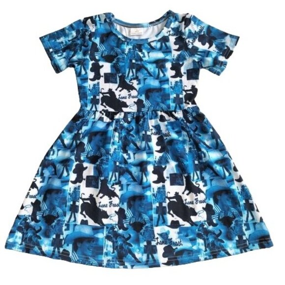 Black, White, and Blue Girls Rodeo Dress 12 - 18 Months - Picture 1 of 1